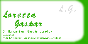 loretta gaspar business card